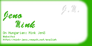 jeno mink business card